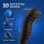 Prostate Massager Vibrating Cock Ring, Sex Toys For Men Anal Vibrator With 10 Intense Vibrating & Rotating Male Sex Toy, Male Vibrators Butt Plug For Men Pleasure Sex Toys With App
