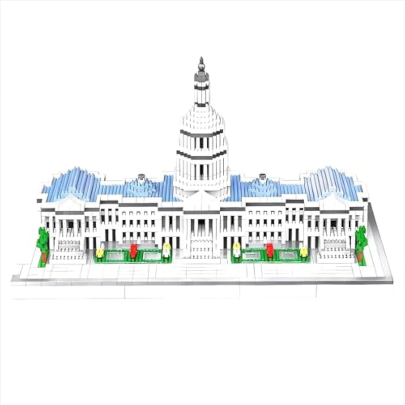 Micro Mini Building Block Sets For Adults, No Compatible With Lego, Green Capital Famous Landmark Building Moldel For Home & Office Decor, Moc 3D Creative Model Gifts For Christmas