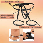Strap On Dildo Harness Sex Toys For Pegging, Wearable Strapon Harness Thigh Sling With 7 Inch Realistic Suction Cup Dildo Lesbian Toy, Adjustable Strapless Strapon G-Spot Adult Toys For Women Couples