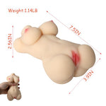 1.14LB Realistic Portable Mini Torso Sex Doll, Small Sex Love Doll,Lifelike TPE Male Masturbator with Pocket Pussy Vaginal,Real Solid Dolls for Sex,Adult Sex Toy for Men with Breasts Boobs Butt Ass