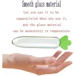 Glass Sex Toy,Crystal Butt Plug Vegetable And Fruit Shape Crystal Dildo Glass Pleasure Wand Butt Plug Clear Dildo G Spot Sex Toy For Beginners And Advanced Players(19Cm)