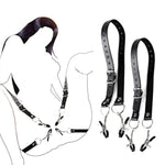 Bdsm Bondage Non Piercing Nipple Clamps Labia Clitoris Vagina Clamps With Adjustable Leather Straps Rubber Heads Sm Pussy Orgasms Fetish Bondage Vaginal Stimulators Role Play Adult Kinky Sex Toys