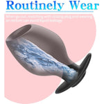 Outgoing Wearing Butt Plug Hollow Peeping Anal Plug With Lid Leakage Prevention Liquid Butt Plug Anal Dilator Vestibular Enema Cleaning Toys Adult Sex Toy(L)