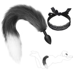 Fox Tail Cosplay Anal Plug Butt Stopper With Tail, Silicone Butt Anal Plug Cute Fluffy Tail Adults Role Play Games Adult Toy For Beginner Couples