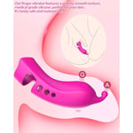 Adult Sex Toy Finger Vibrator For Couples - Mini Female Vibrator With App & 9 Powerful Vibrating Modes - Rechargeable Waterproof - Quiet G-Spot Nipple Clit Stimulator For Women Pleasure (Rose)