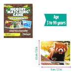 Wild Animals Memory Matching Game – 80 Cards (40 Pairs) With Real Photos – Includes Educational Booklet With Animal Facts – Fun & Cognitive Game For Kids And Adults