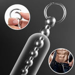 Penis Plug Stainless Steel Urethra Sound Multi Bead Urethral Plug Claspable O-Ring Urethral Dilator Sex Toys For Male Masturbation (5.66’’)