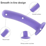Dildo Anal Plug Trainer Kit, 3 Sizes Butt Plugs Training Silicone Dildo With Strong Suction Cup Anal Toys Prostate Vaginal G Spot Dildo Sex Toys For Men Women (Purple)