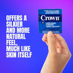 Crown Condoms — 250 Count — Lubricated Latex Condoms — Pack of 250