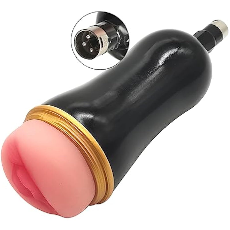 Male Masturbators Cup With 3Xlr Adapter For Sex Machine Auto Thrusting Pocket Pussy Male Stroker Realistic Vagina Adult Sex Toys For Man Masturbation