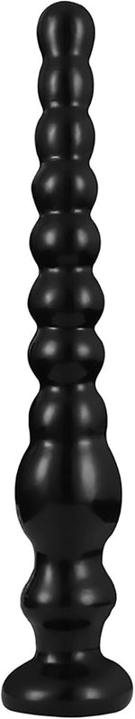 10" Flexible Beaded Anal Dildo – Long Butt Plug for Prostate & Vaginal Stimulation