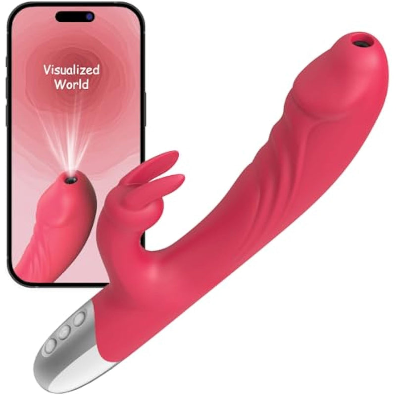 Rabbit Vibrator Adult Sex Toy For Women - Visual G Spot Vibrator Clitoral Stimulator With Camera - 6 Vibrating Dildo Massager Waterproof Female Rose Vibrators Sex Toys For Couple Games