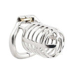 Long Size Men'S Metal Chastity Device Ergonomic Design Hinged Ring Cock Cage Penis Lock Adult Game Sex Toys K1650 50Mm