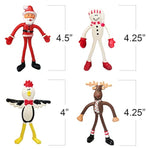 Christmas Bendable Figurines - 12-Pack Holiday Fidget Toys For Kids, Includes Santa, Reindeer, Snowman & Penguin - Fun Christmas Party Favors & Stocking Stuffers