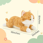 Kitten Plush Toy, Premium Cat Stuffed Animal, 10” (Yellow)