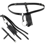 Lesbian Strapon Penis Panties Strap On Harness Pu Leather Thong Extreme Sm Erotic Sex Toys Bondage Restraints Adjustable Belt Women'S Chastity Belt For Butt Plug And Dildo (Dildo Not Included