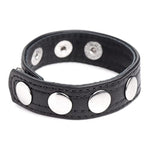 Xr Play Hard. Cock Ring Black Studded Leather Speed Snap-On Ring For Men Or Couples, Harder Longer Erection Enhancer, Adjustable Cock Ring, Stay Hard Male Enhancement - Black