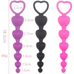 Silicone Small Anal Plug Sex Toys Anal Beads For Women Men Butt Plug Prostate Massager Gay Sex Toys Adult Anal Plug (Heart-Shaped Pink)