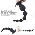 Electric Big Bead - Wearable Pull Beads, Silicone Hip Plug Toys, Long Anal And Penile Plug, 9 Vibration Frequencies, Sex Vibrator, Anal Plug (Black - Rct)