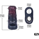 Realistic Penis Sleeve With Penis Ring Silicone Reusable Penis Extender Artificial Cock Sleeve Girth Enhancer For Men Adult Sex Toys (Half)