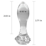 Rose Glass Anal Butt Plugs Sex Toys Crystal Anal Plugs With Rose Round Base Anal Expander Training Butt Plug Anal Sex Toy For Men Women Couples Beginners Clear Anal Trainer (Transparent, Xs)