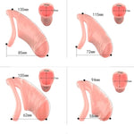 Recessed Male Chastity Cage With Small Locking Cylinders Hollow Cock Cage With 4 Penis Rings And 2 Keys Chasity Device Bdsm Bondage Sex Toy For Daily Men Wear (Xs)