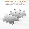 Taco Holders Set of 6, Taco Stand, Stainless Steel Taco Holder, with Easy-Access Handle, Each Can Hold 2 To 3 Tortillas, Oven Safe for Baking, Dishwasher and Microwave Safety