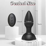 Sex Toys Vibrating Anal Plug - Anal Sex Toys Prostate Massager, Remote Control Anal Butt With 10 Modes & Rose Base, Waterproof Silicone Rose Adult Sex Toys & Games(Black)