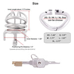 Stainless Steel Male Chastity Device Ergonomic Design Male Adult Game Sex Toy K145 (45Mm/ M Size)