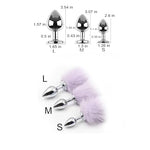 Small Anal Plug, Rabbit Bunny Tail Anal Plug for Cosplay, Butt Plug Adult Sex Toys for Sexual Enjoyment (Gray, Medium)