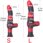 Novelty Handheld Dildo, 10.23In Sword Dildo With Handle - For Adults Only, Black Red Realistic Dildo G Spot Anal Dildo Adult Sex Toy For Women Couple Lesbian - L
