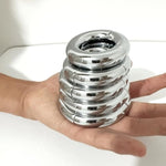 Male Penis Cock Ring Delay Head Glans Ring Stainless Steel Scrotum Ball Stretcher Weights Adult Sex Toys (Magnetic 45Mm Bold)