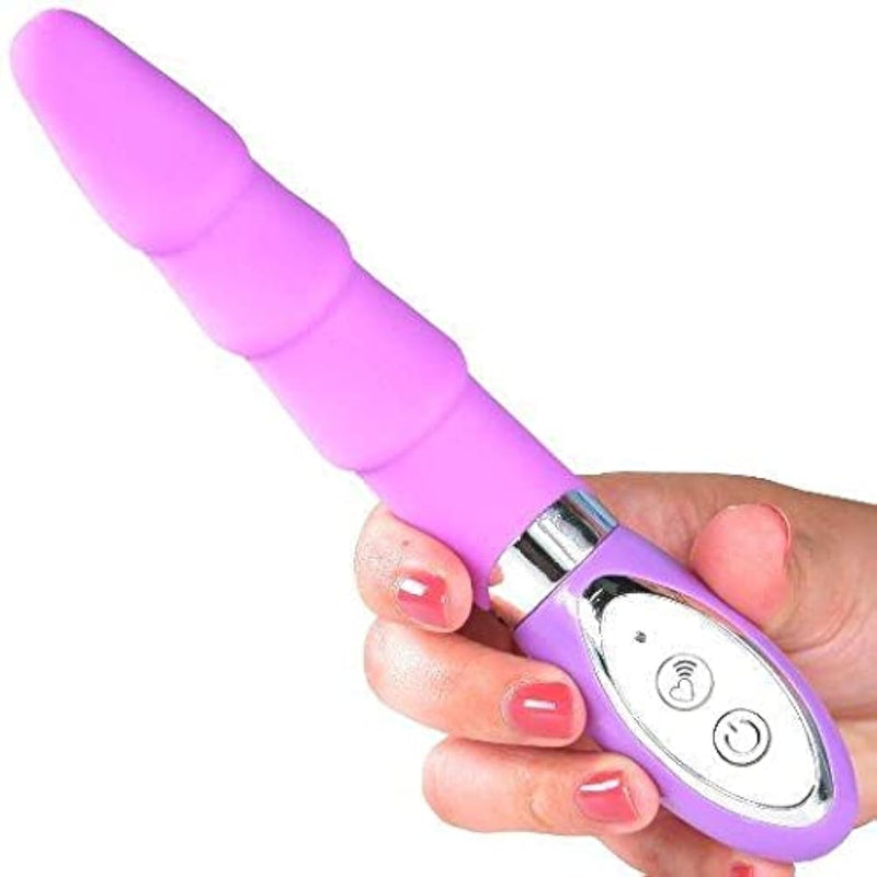 Silicone Rippled Vibrator For G Spot Or Clit Stimulation Multi