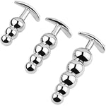 Anal Beads Jewelry Metal Butt Plug Anal Trainer Toy Sm Removable Base Anal Plug Sex Tools For Couple