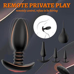 Anal Plug Vibrating Butt Plug - 5Pcs Anal Toys With 10 Vibration Modes, Anal Training Kit Prostate Massager, Remote Control Plugs Dildo Vibrator Adult Sex Toys For Men Women Couples Pleasure