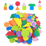 500 Pcs Colorful Foam Shape Stickers, Self-Adhesive Geometry Shapes for DIY Crafts