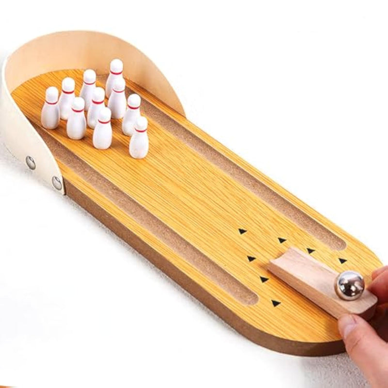 Stocking Stuffers For Men And Adults,Teens - Wooden Mini Bowling Set - Stress-Relieving Desk Toys, Funny Birthday Gag Gifts For All (Men, Women) And Elephant Gifts