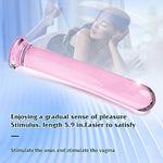 Pink Glass Butt Plug Trainer,Anal Plug Crystal Glass Anus Dilator For Beginner Advanced Men Women(M)
