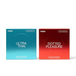 Ultra Thin&Dotted Pleasure Condoms, For Ultra Sensitivity, Natural Latex, Lubricated Condoms - 72 Count