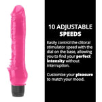 Adam And Eve Slim Pink Pleaser Vibrator Dildo, Realistic Battery Operated Thrusting Stimulator, Insertable Female Sex Toy, Waterproof, Powerful Vibration For Clitoral Anal G Spot, Compact And Discreet