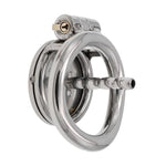 Flat Metal Male Chastity Cock Cage Steel Stainless Virginity Lock Belt With Negative Extreme Catheter Bdsm Cage Adult Game Sex Toy Chs158-50Mm-Duan