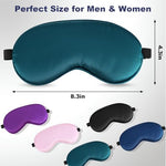 5P Silk Sleep Mask, 5-Color Eye Mask for Sleep with Adjustable Strap