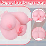 Mini Sex Doll Torso For Men, 3.4 Lb Realistic Male Masturbators Pocket Pussy With Big Boobs Ass, Lifelike Female Sex Dolls With Textured Vagina Anal, Adult Sex Toys & Games (3.4 Pound)