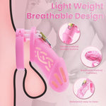 Chastity Cage With Chastity Belt, Silicone Cock Cage & Strap, Male Chastity Devices 5 Cock Rings Bondage Restraints, Breathable Penis Cage Exercise And Abstinence, Bdsm Games Sex Toy For Men (Large)