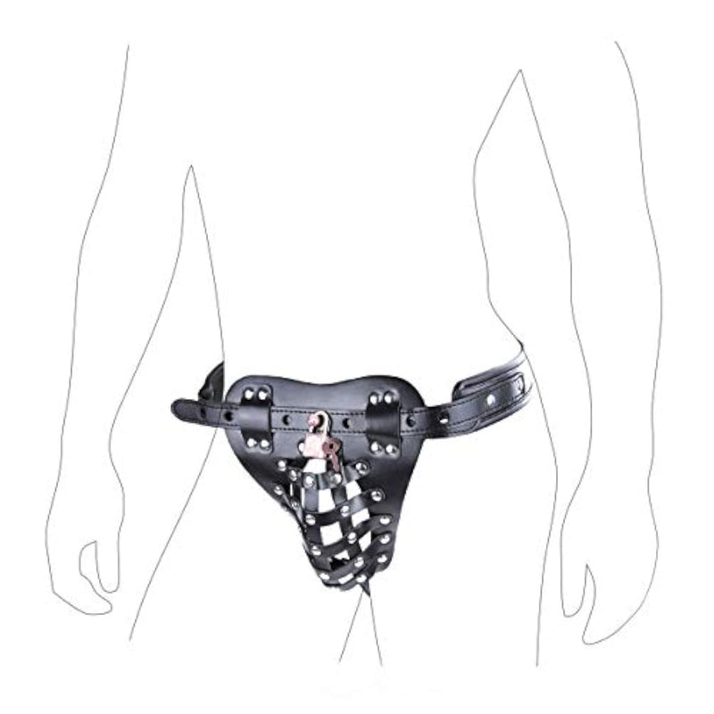Chastity Devices For Men, Penis Cage With Chastity Key And Chastity Lock, Male Chastity Belts With Chastity Panties Bdsm Cage Sex Toys Bondage Kit, Chastity Belt Strap On Pu Leather Sm