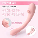 Adult Sex Toys Vibrator For Women - 2In1 Vibrating & Sucking G Spot Vibrators, Flexible Clitoral Stimulator Dildo With 9 Modes Vibrating Massager For Couples Sex Play