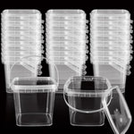 50 Pcs 10 oz Clear Slime Containers with Lids & Handles for DIY Crafts