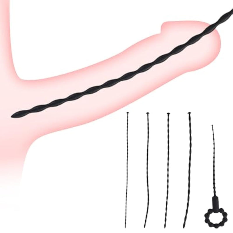 5 Pcs Urethral Sounds Beads Urethral Plugs Set Urinary Dilator Urethra Masturbation Rods Kit Adult Male Catheters & Sounds Trainer Sex Toys For Men Gay
