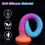 Long Tentacle Dildo Fantasy Sex Toys, 13.6" Luminous Monster Alien Anal Dildo With Strong Suction Cup, Slim Thin Dildos Anal Butt Prostate Toy, Beginner Anal Snake Trainer For Women Men Couple