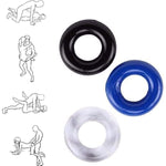 3 Pcs Men Penis Cockrings Penis Rings O-Rings Enhancer Erectile Dysfunction Delay Control Sexual Wellness Stay Harder Sex Toy For Men Couples